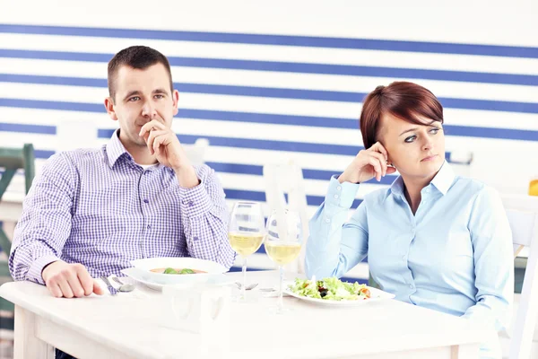 Streit in einem Restaurant — Stockfoto