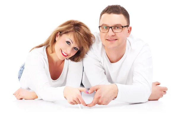 Couple on ground — Stock Photo, Image