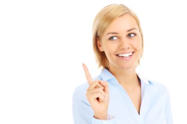 Businesswoman pointing 