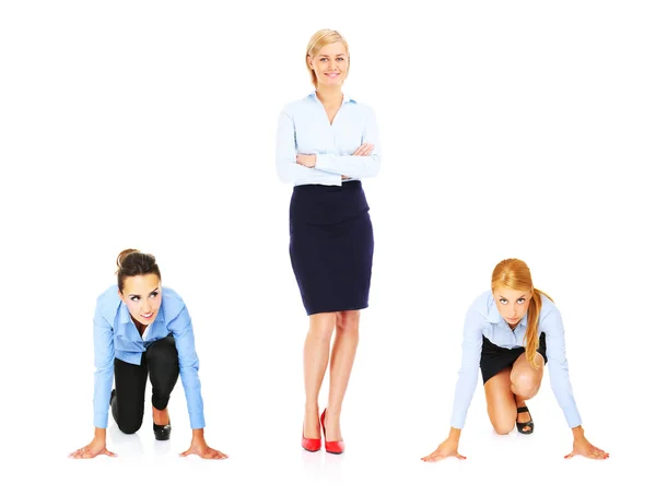 Trois jeunes femmes d'affaires — Photo