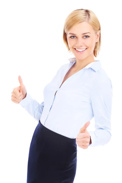 Mujer de negocios alegre — Foto de Stock