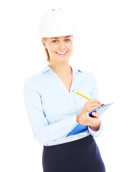 Young inspector with documents — Stock Photo, Image