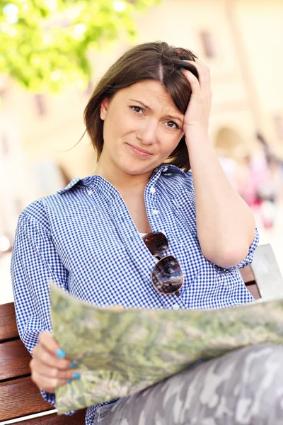 Lost tourist — Stock Photo, Image