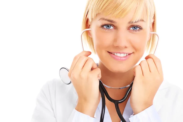 Doctor with stethoscope — Stock Photo, Image