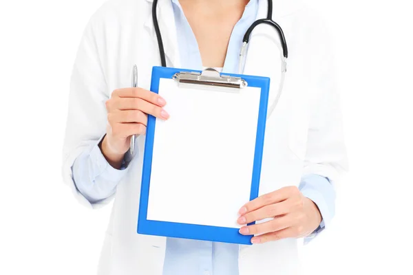 Medico con file — Foto Stock