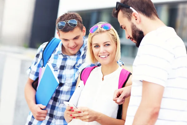 Group of students in the college — Stock Photo, Image