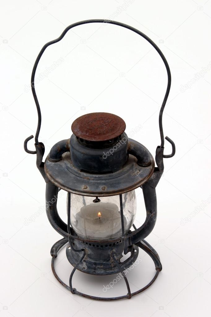 Ancient lantern with a candle