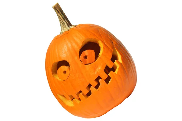 Een Halloween Pompoen Halloween Pompoen Een Halloween Feest Jack Lantaarn — Stockfoto