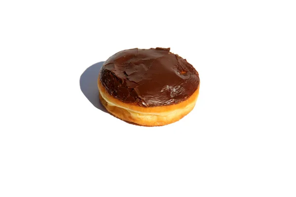 Een Donut Donut Wit Geïsoleerd Wit Ruimte Voor Tekst Met — Stockfoto