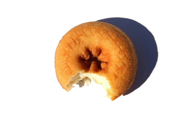 Пончик Белом Пончик Простого Торта Пончик Мороженым — стоковое фото