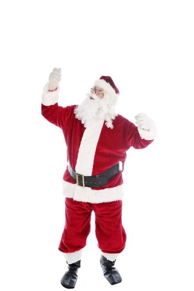Santa Claus Isolated White Christmas Time Santa Claus Happy Holidays — Photo