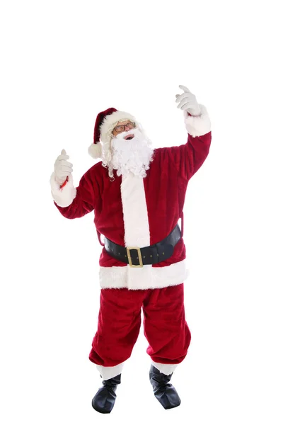 Santa Claus Isolated White Christmas Time Santa Claus Happy Holidays — Fotografia de Stock
