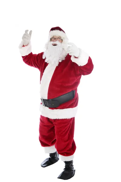 Santa Claus Isolated White Christmas Time Santa Claus Happy Holidays — Φωτογραφία Αρχείου