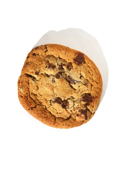 Cookie Chocolate Chip Cookie Vorhanden Frisch Gebackener Schokoladenkeks Isoliert Auf — Stockfoto