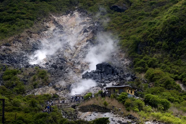 硫黄蒸気、大涌谷、日本 — ストック写真