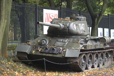 de Sovjet-Unie middelgrote t-34-tank, warszawa, Polen