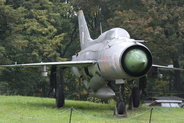 Mig-21 sovjetiskt jaktplan, warszawa, Polen — Stockfoto