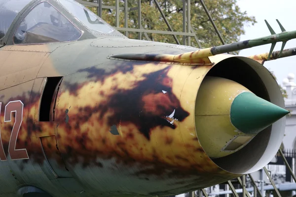 苏霍伊公司苏-22 超音速战斗机，华沙波兰 — 图库照片