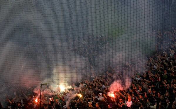 Футбольный матч FTC - Ujpest, Будапешт, Венгрия — стоковое фото