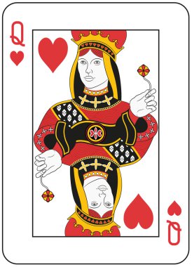 Queen Of Hearts Card Free Vector Eps Cdr Ai Svg Vector Illustration Graphic Art