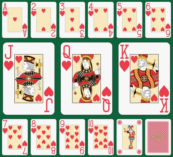 Blackjack Corazón traje índice grande — Archivo Imágenes Vectoriales