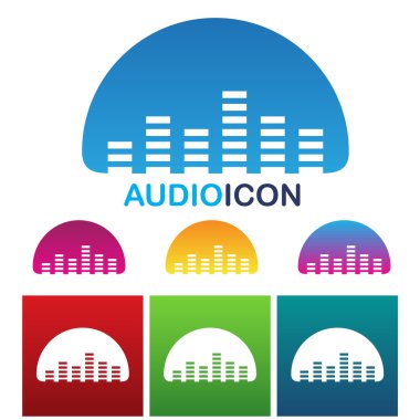 Audio equalizer icon clipart