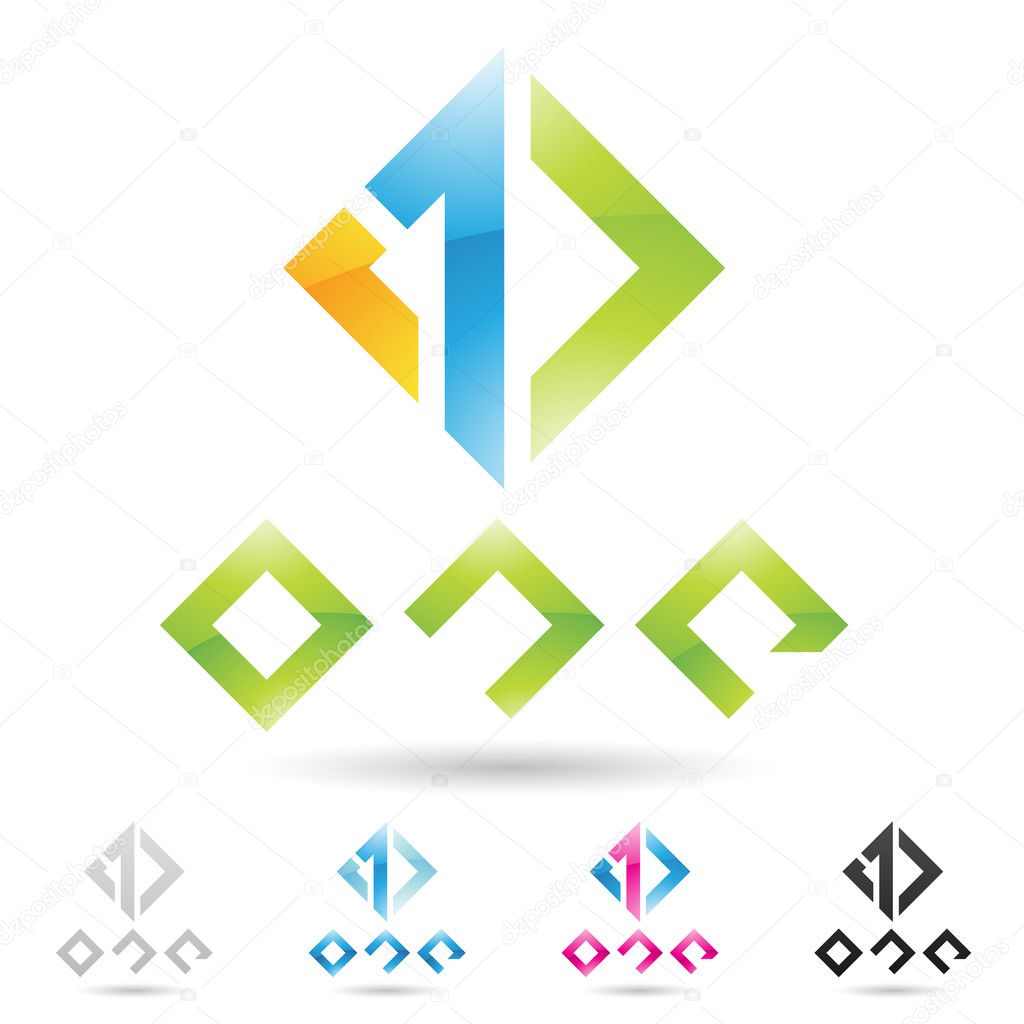 Vector illustration of colorful and abstract icons for no one