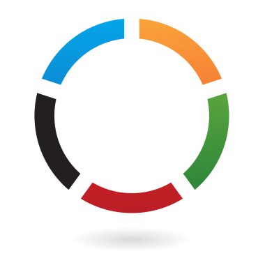 renkli yuvarlak soyut simgesi