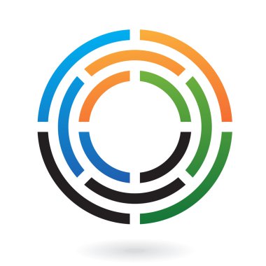 renkli soyut labirent simgesi