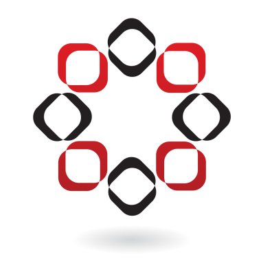 renkli yuvarlak soyut simgesi