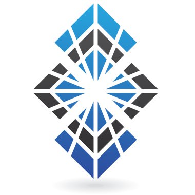 renkli örümcek web soyut simgesi