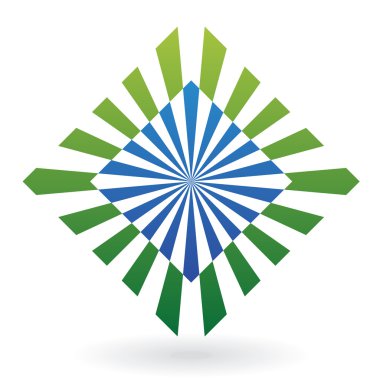 çizgili kare soyut simgesi