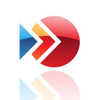 renkli parlak retro soyut simgesi