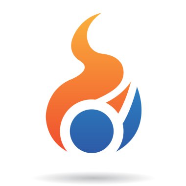 Yangın soyut simge şeklinde