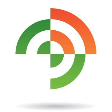 renkli soyut hedef simgesini