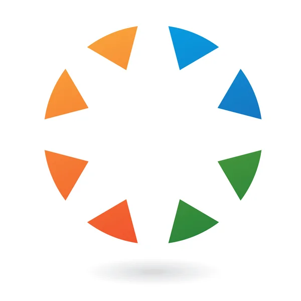 Kleurrijke ronde abstracte pictogram — Stockvector