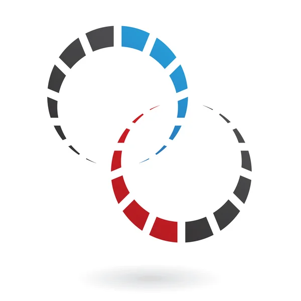 Kleurrijke KPV abstract pictogram — Stockvector