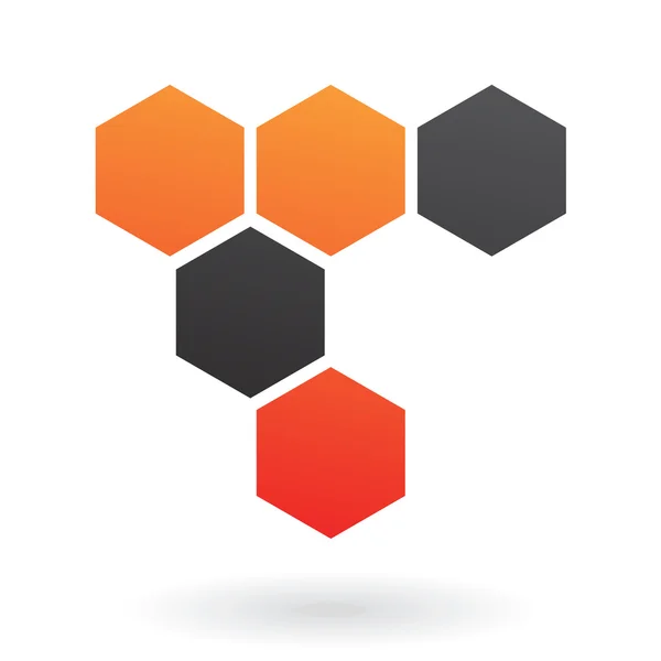 Honeycomb Hexagon Icono abstracto — Vector de stock