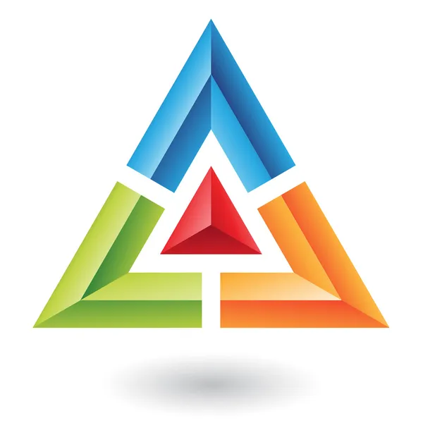 Triangle Pyramid Abstract Icon — Stock Vector