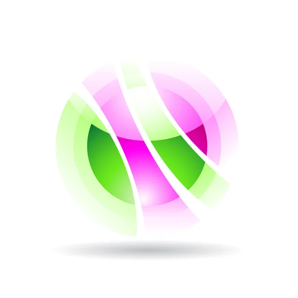 Transparentes Ball abstraktes Symbol — Stockvektor