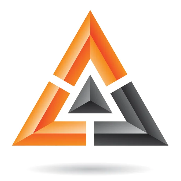 Pyramide triangle Icône abstraite — Image vectorielle