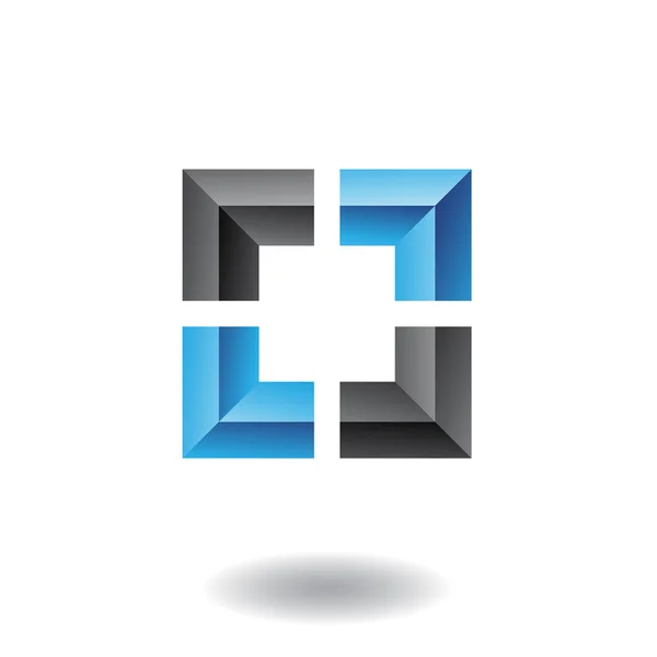 Prostokątne i kwadratowe ikona streszczenie — Wektor stockowy