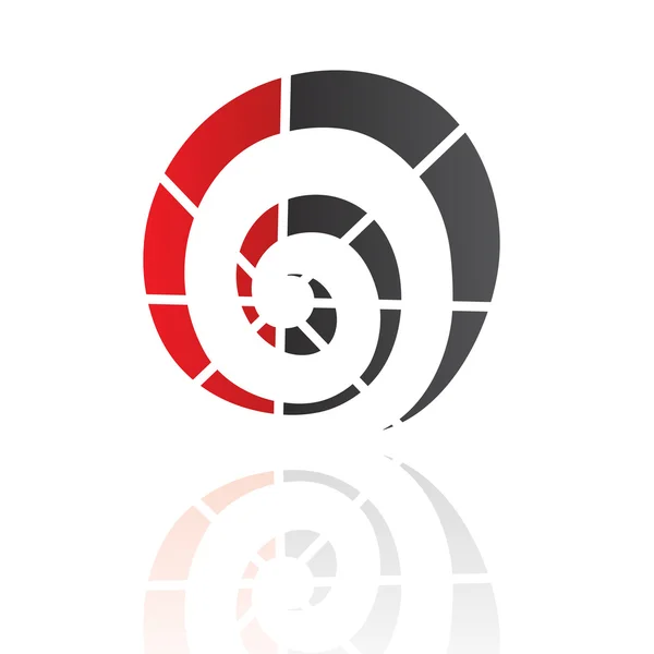 Forma espiral Icono abstracto — Vector de stock