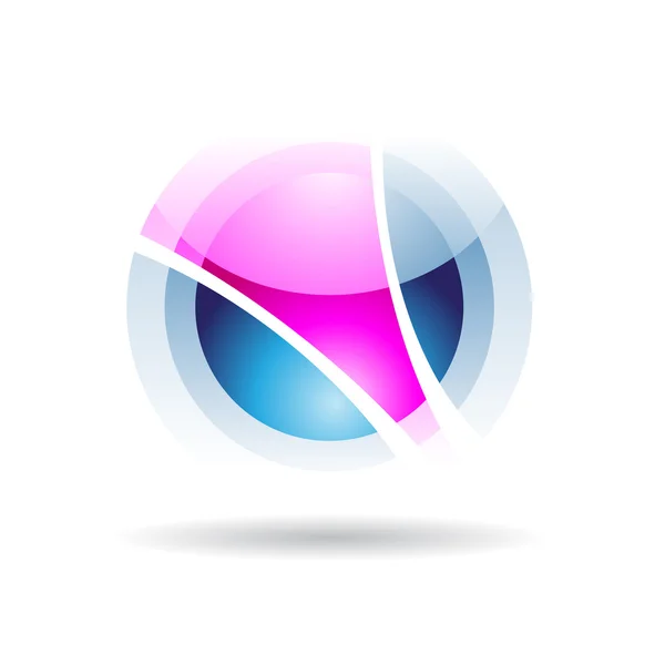 Transparante bal abstracte pictogram — Stockvector