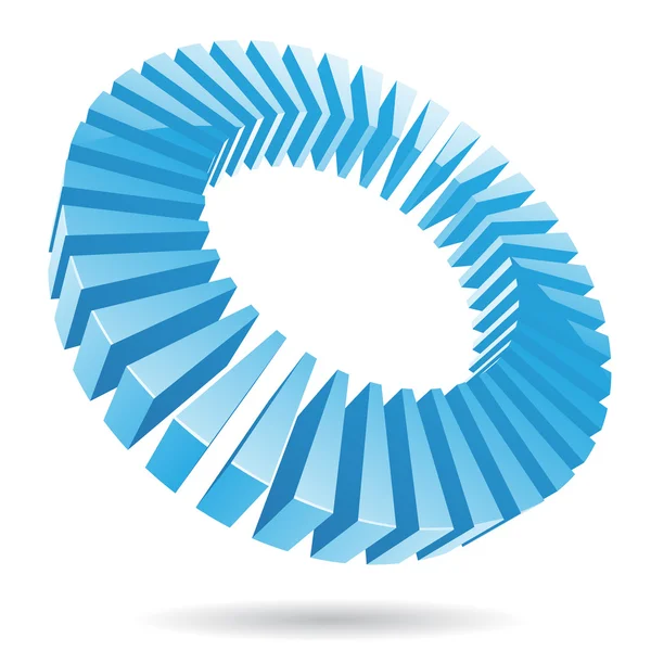 Icono abstracto azul hielo 3d — Vector de stock