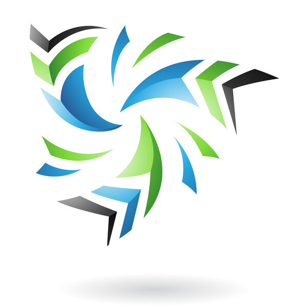 Flying Dynamic Abstract Arrows Icon