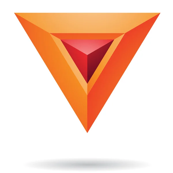 Pirámide triangular Icono abstracto — Vector de stock