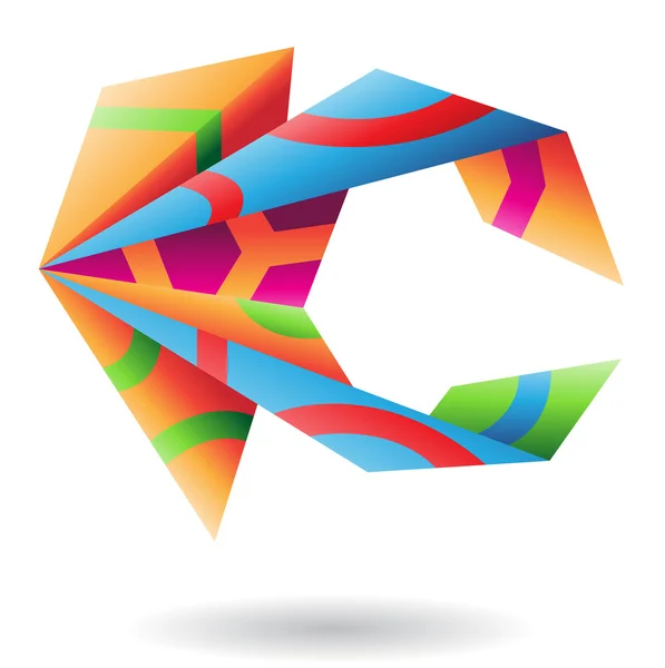 Origami Papel Icono abstracto — Vector de stock