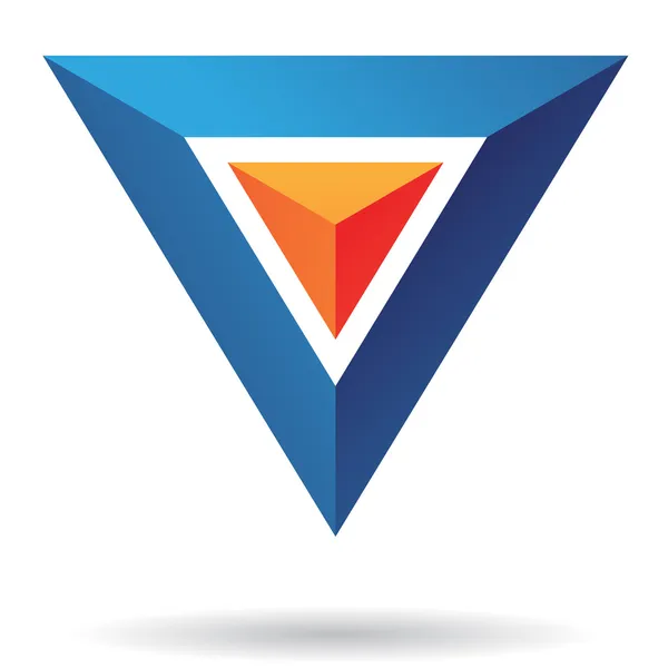 Pirámide triangular Icono abstracto — Vector de stock
