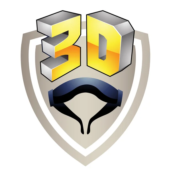 3D απεικόνιση τεχνολογία σύμβολο — Διανυσματικό Αρχείο